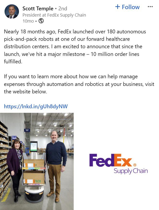 FedEx social post