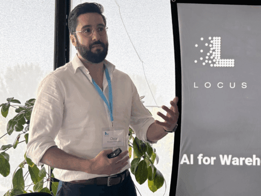 Man presenting at a conference