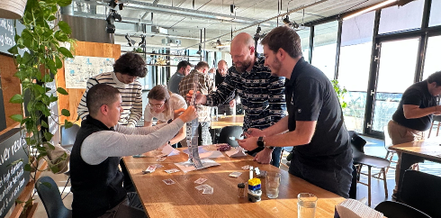 Locus Robotics team celebrating together