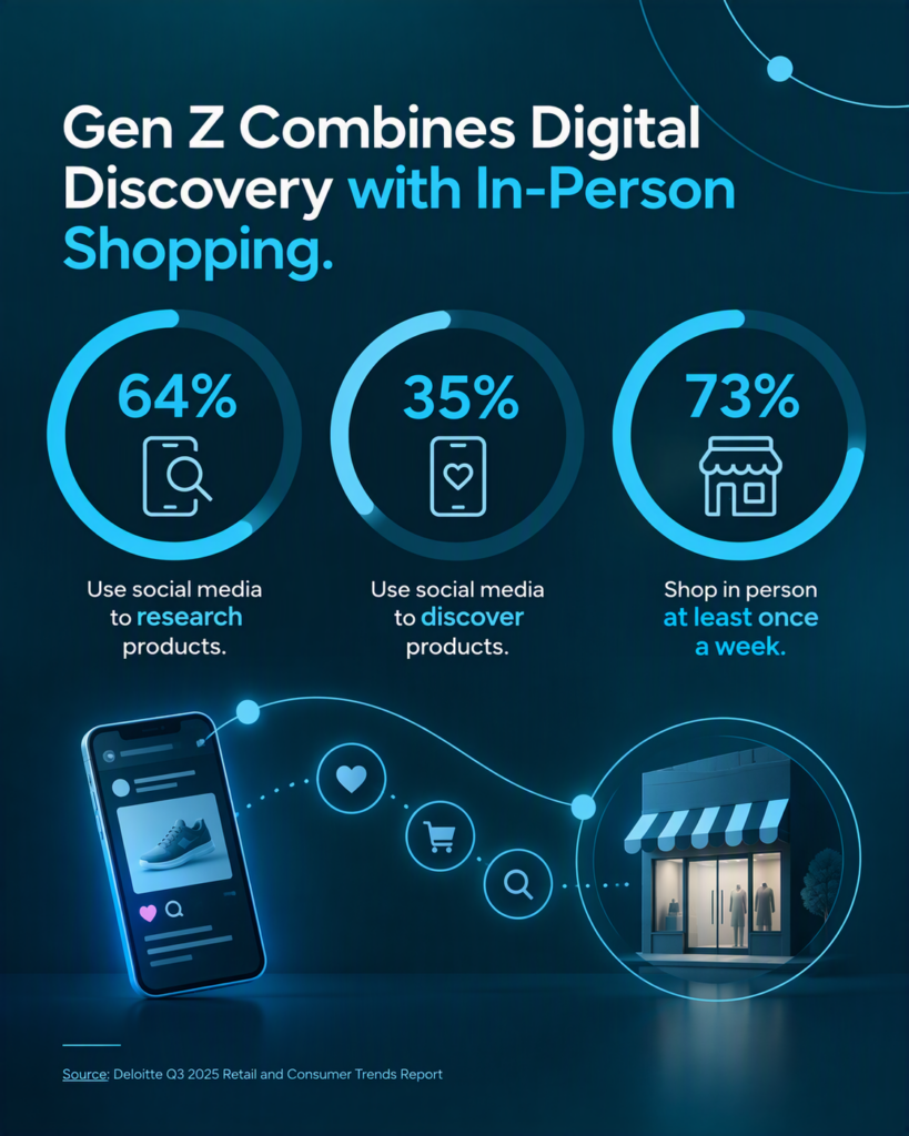 Gen Z Combines Digital Discovery wth In-Person Shopping
